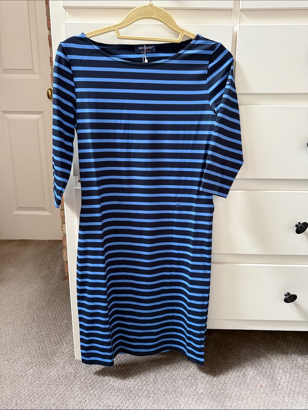 NWT Saint James Navy and Bright Blue Striped Anti-UV Dress